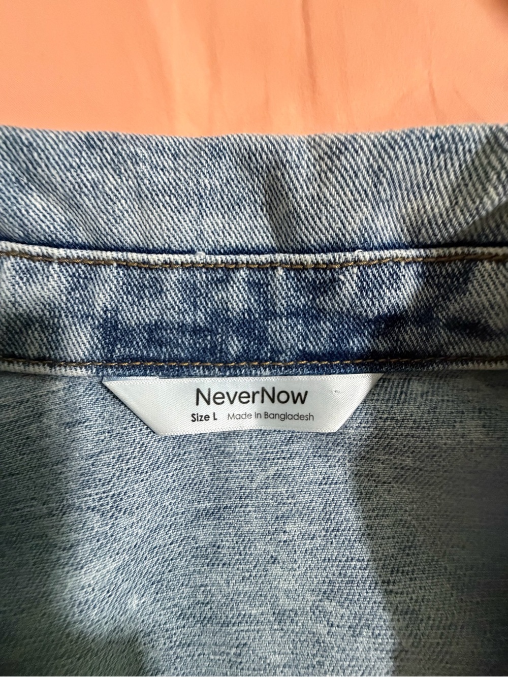 Cropped Light Wash Denim Jacket - Unbranded - Picture 2 of 3